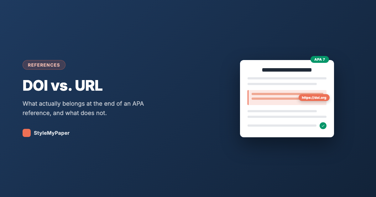 DOI vs. URL: What to Include in Your APA References