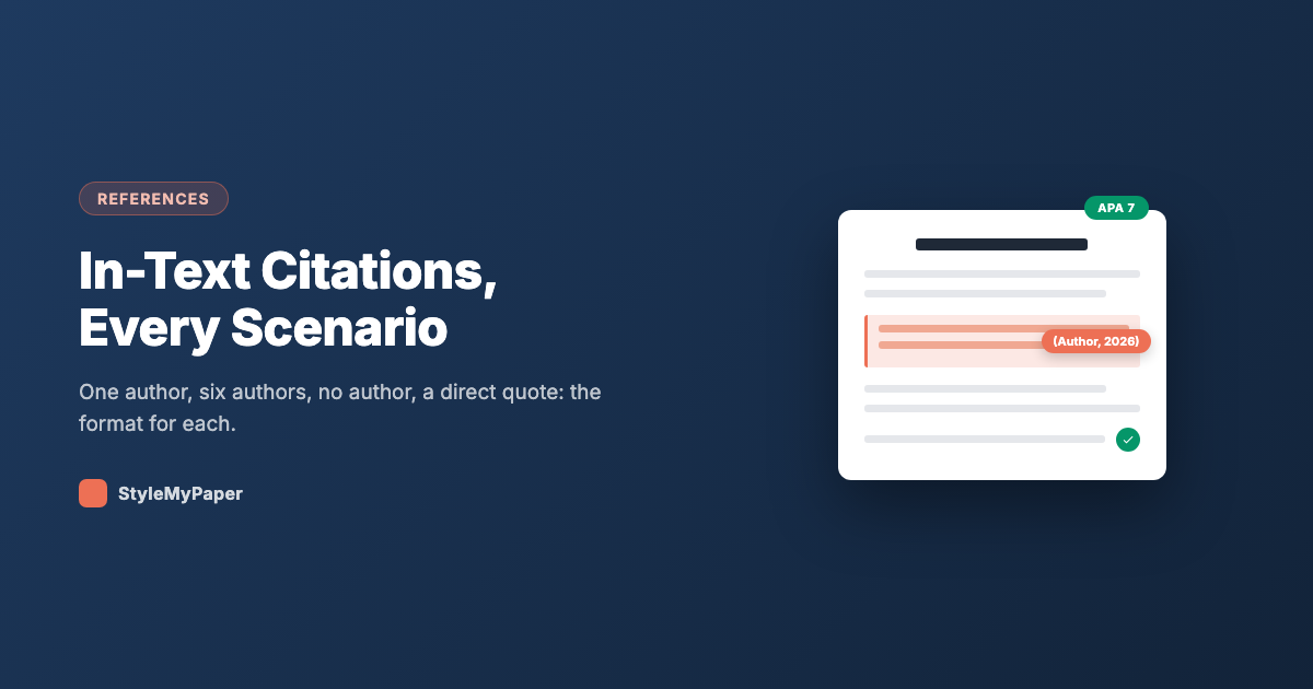 APA In-Text Citations: The Format for Every Scenario